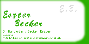 eszter becker business card